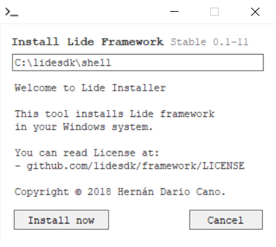 Lide shell Installer Screenshot